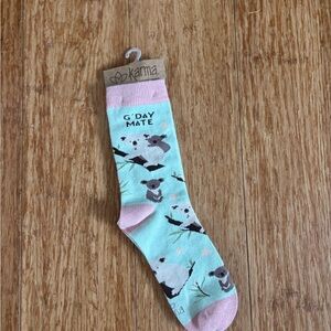 Karma Pastel Koala Socks with Pink Accents